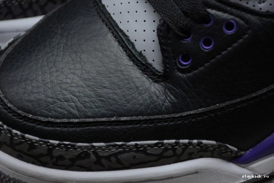 3 Court Black Jordan Purple Air Retro CT8532-050 CT8532-050 1018